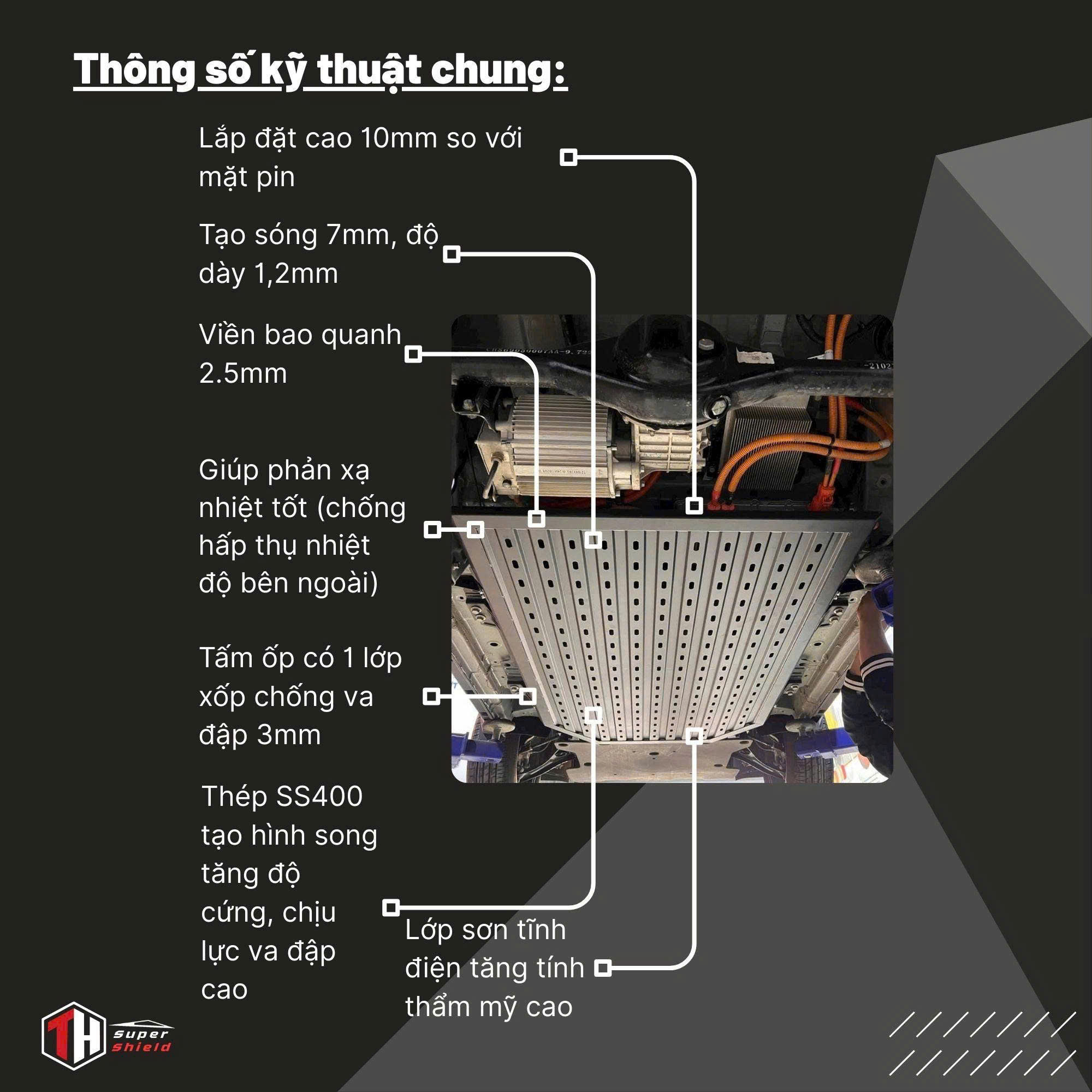 Tấm Ốp Bảo Vệ Pin Ô Tô Điện